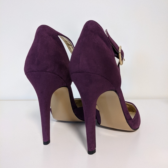 Purple pointed suede heels - Picture 4 of 5